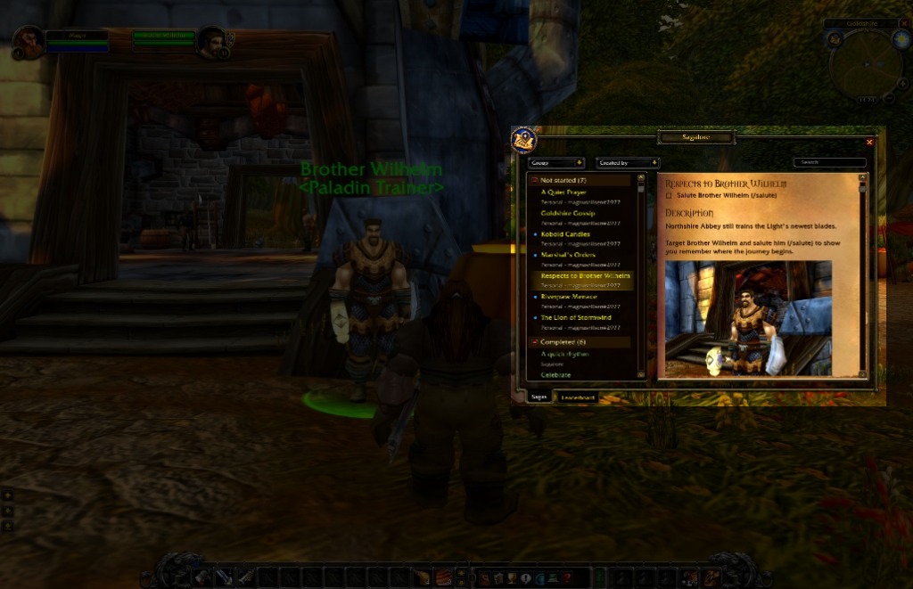 Active saga in Northshire with Brother Wilhelm